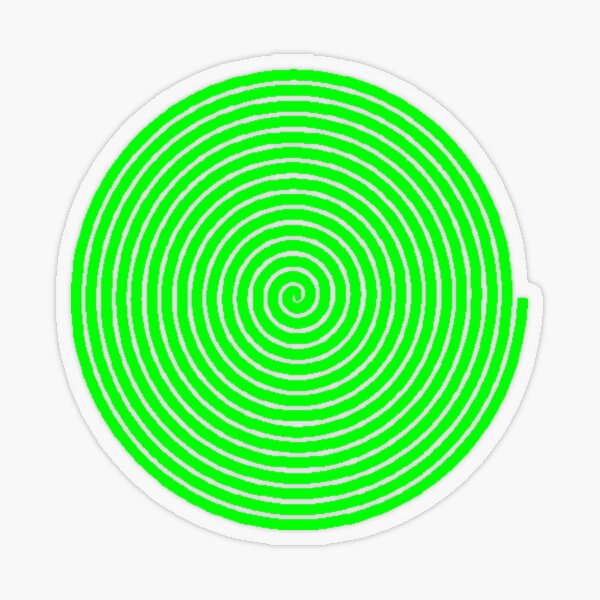 Green spiral Transparent Sticker