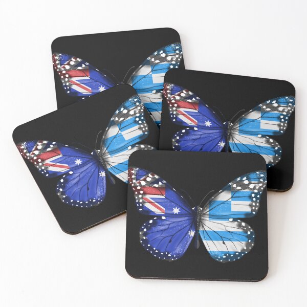 Item preview, Australian Greek Butterfly With The Australia Greece Flag On Wings designed and sold by Popini.