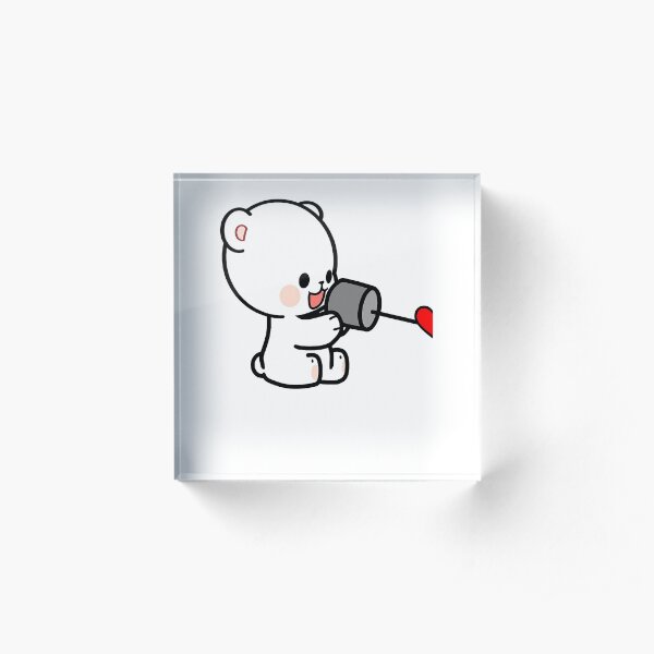 Bear Love On The Line Valentines Couples (Her) Acrylic Block