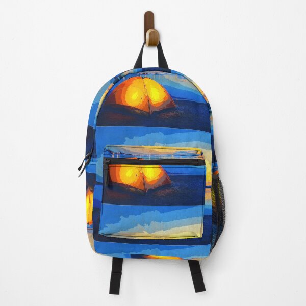 Item preview, Lake Camping Sunset Camp Tent Water colour Painting Hiking Campers Gift designed and sold by TastefulTees.