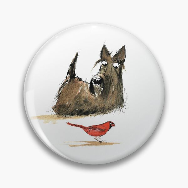 Item preview, Scottie Dog And Cardinal Bird designed and sold by archyscottie.