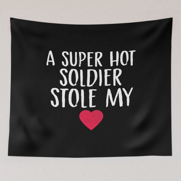 Item preview, A Super Hot Soldier Stole My Heart Army Wife Army Husband Army Valentine's Day Couples Soldier Wife Couples Fiance designed and sold by Akmloza.