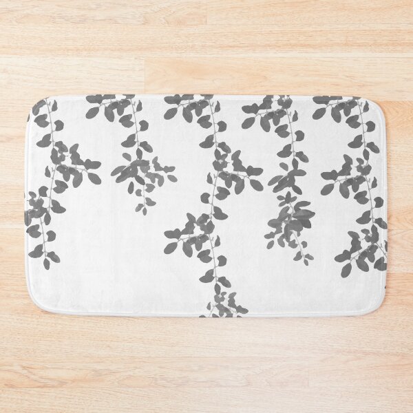 Item preview, Grey Leaves pattern. Grey. white. leaves. designed and sold by PrintedDreams.