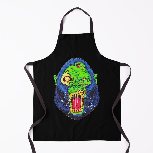 Item preview, Angry Silverback Gorilla zombie kawaii with blue hair designed and sold by MyFreakyWorld.