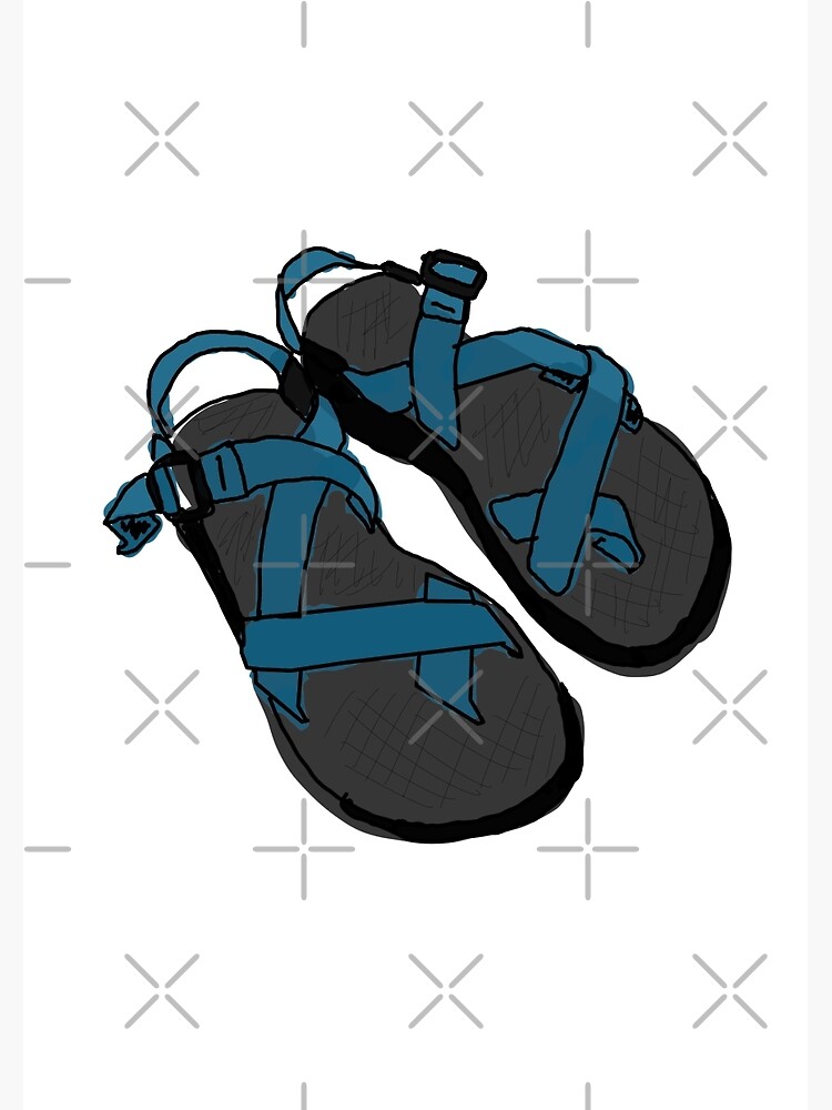 Drawing of Chaco Sandals Blue Spiral Notebook