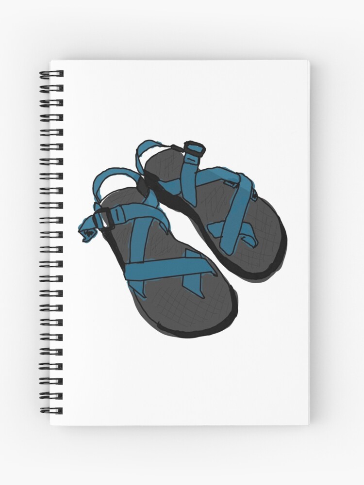 Drawing of Chaco Sandals Blue Spiral Notebook