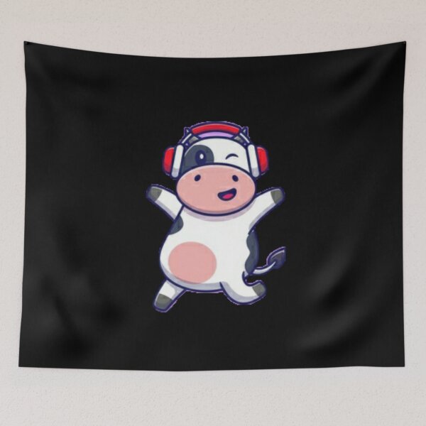 Item preview, Cow listening to music designed and sold by Rakos-Merch.