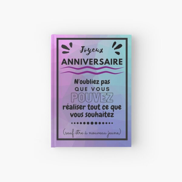 Joyeux Anniversaire Hardcover Journals Redbubble