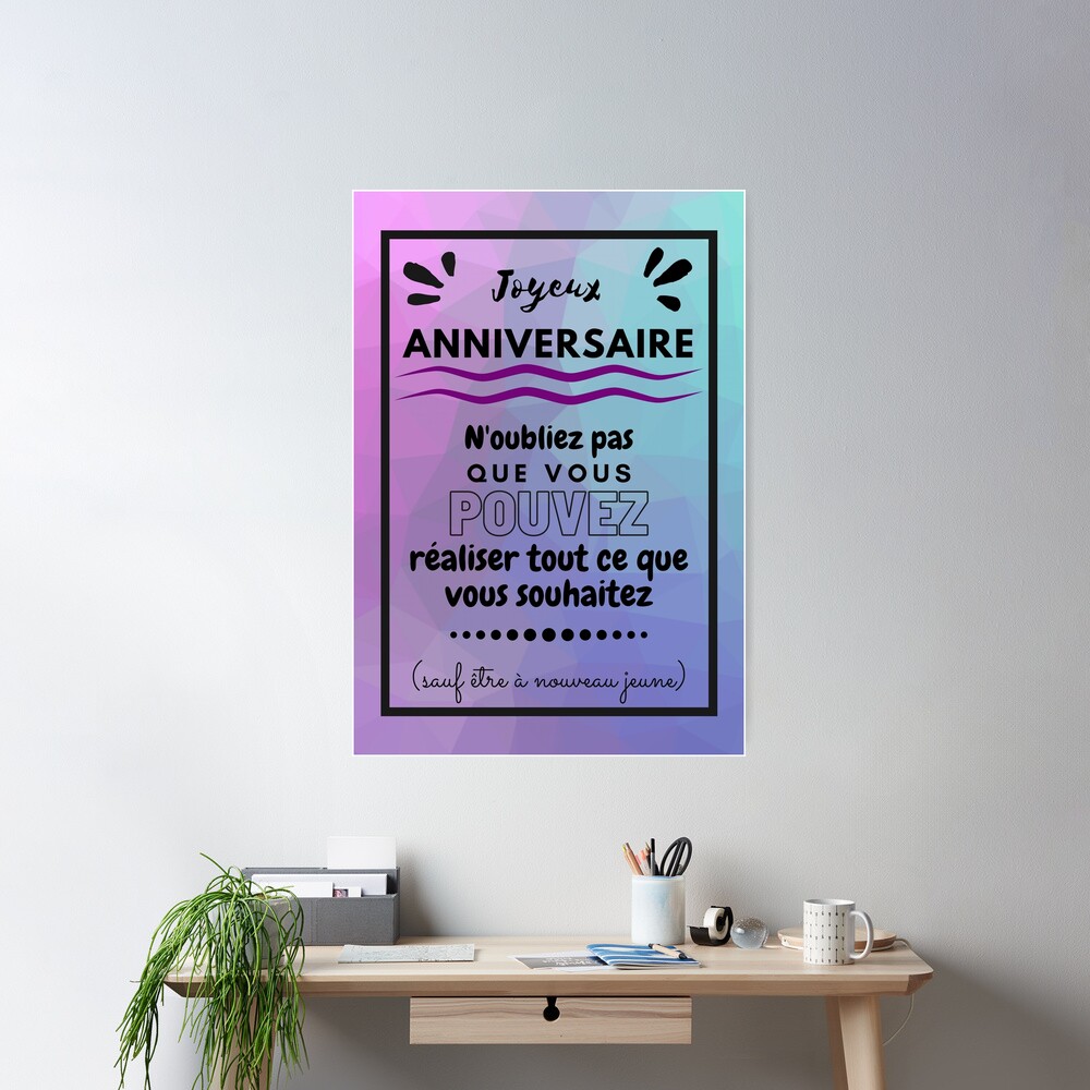 値下げ★JE VOUS SOUHAITE UN BON ANNIVERSAIRE Amazon.com : Designer Greetings French Language Happy