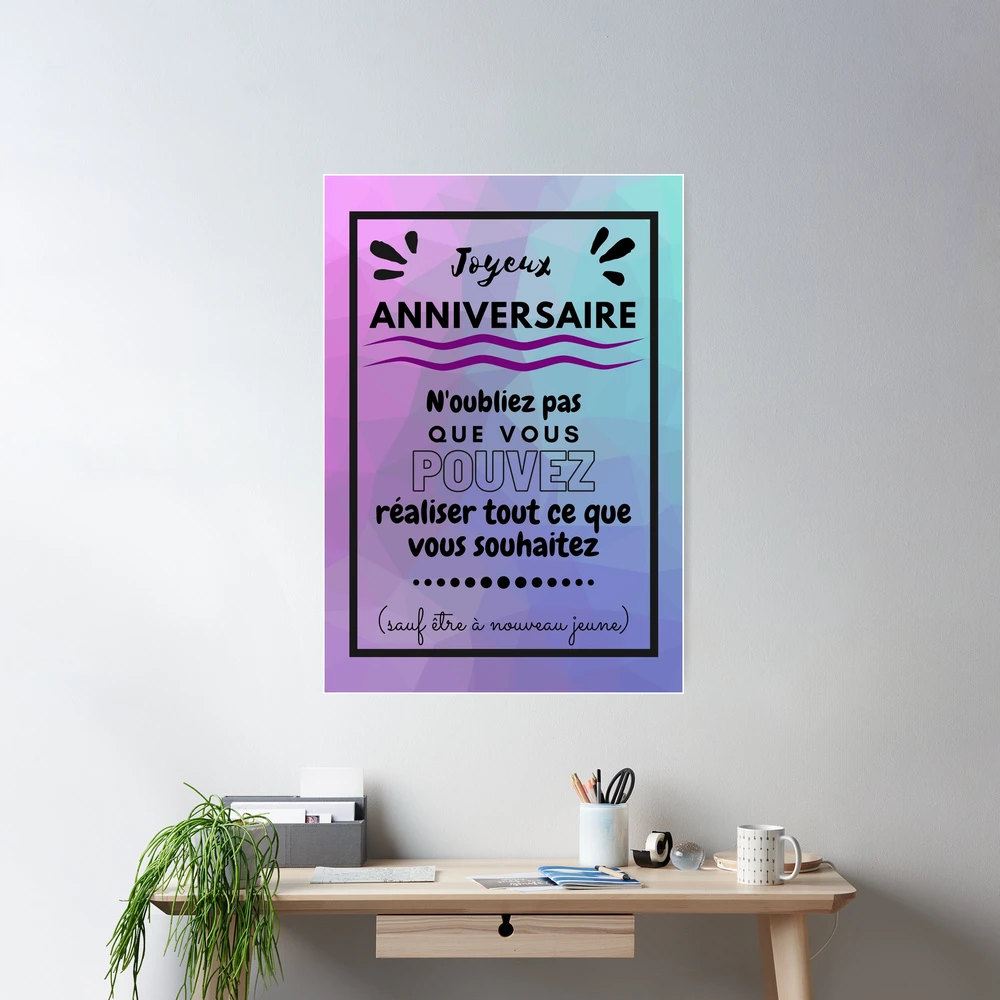 Joyeux anniversaire. Bon anniversaire. Funny french birthday