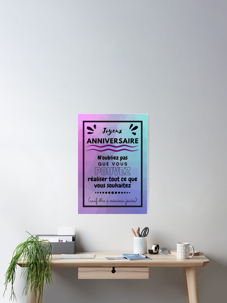Joyeux anniversaire. Bon anniversaire. Funny french birthday