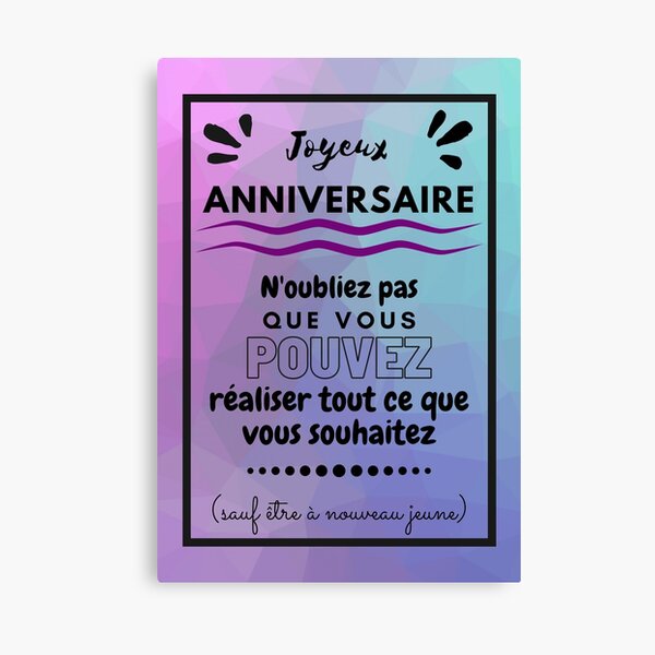 Joyeux Anniversaire Canvas Prints Redbubble