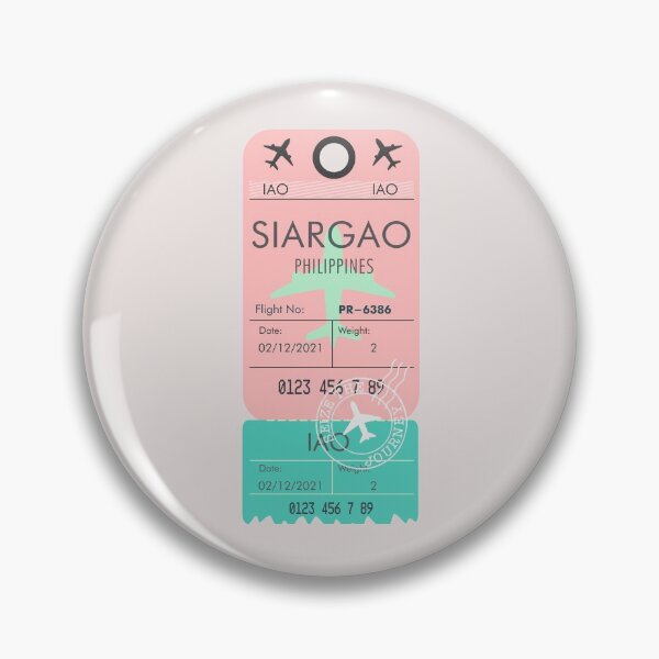 Item preview, SIARGAO PHILIPPINES RETRO PLANE TICKET BAG TAG FILIPINO designed and sold by aydapadi.