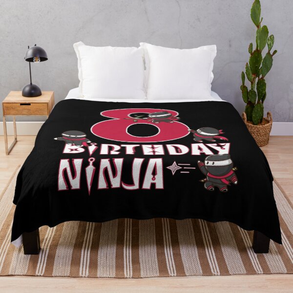 Item preview, 8th Birthday Ninja 8 Years Old Kid Ninjutsu B-day Party print designed and sold by Grabitees.