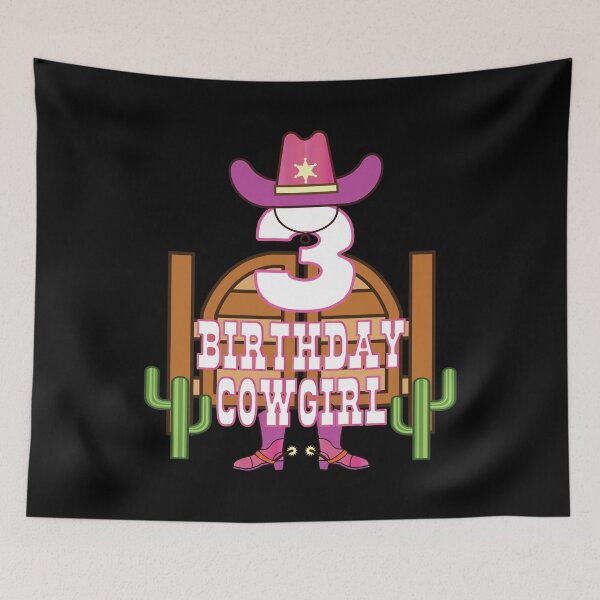 Item preview, 3rd Birthday Cowgirl 3 Years Old Girl Rodeo Lover Party design designed and sold by Grabitees.