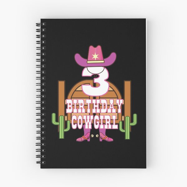 Aperçu de l'œuvre 3ème anniversaire Cowgirl 3 ans fille Rodeo Lover Party design créée et vendue par Grabitees.