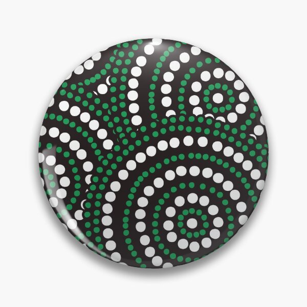 Item preview, Mandala Dotted - Aboriginal Art - Australian Charcoal and Green Mandala - Mandalas Dotted designed and sold by WonderWear.