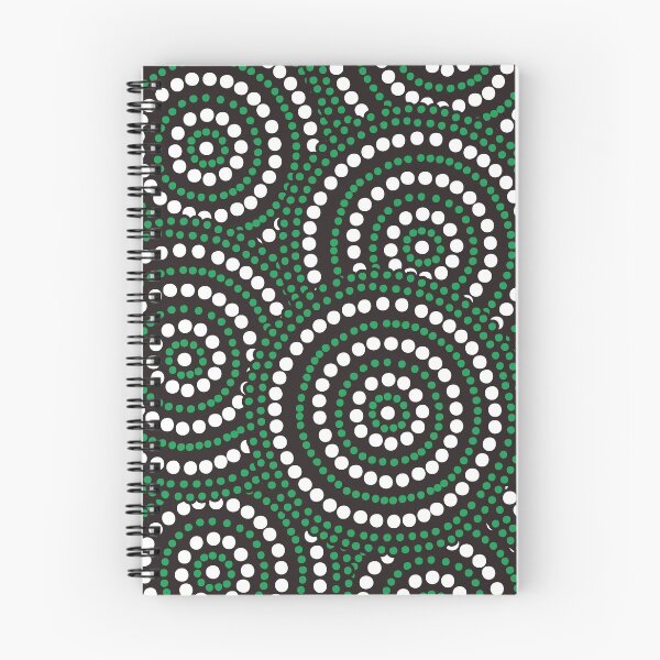 Item preview, Mandala Dotted - Aboriginal Art - Australian Charcoal and Green Mandala - Mandalas Dotted designed and sold by WonderWear.