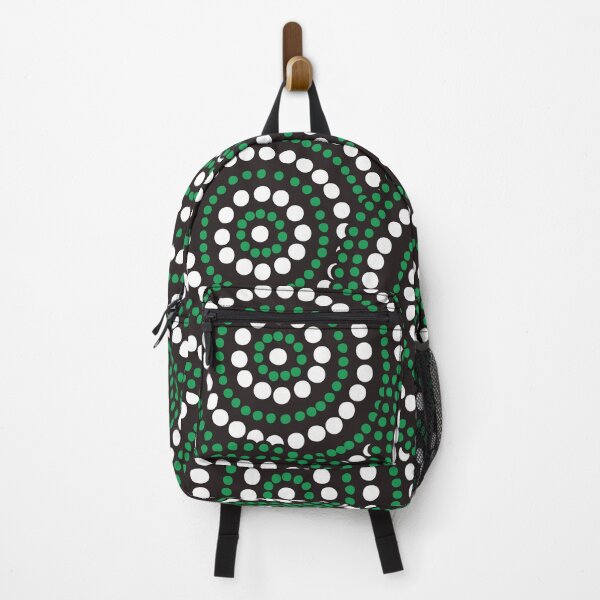 Item preview, Mandala Dotted - Aboriginal Art - Australian Charcoal and Green Mandala - Mandalas Dotted designed and sold by WonderWear.