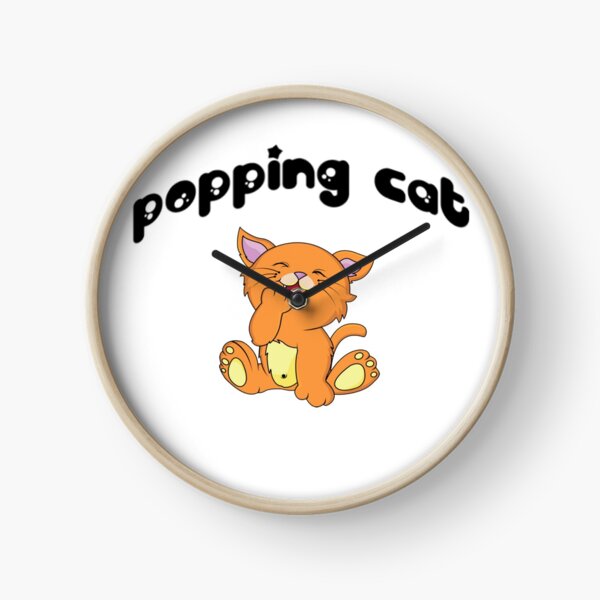 Popping cat Clock