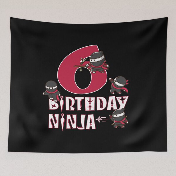 Item preview, 6th Birthday Ninja 6 Years Old Kid Ninjutsu B-day Party design designed and sold by Grabitees.