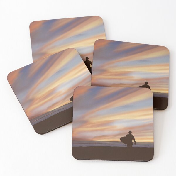 Item preview, Sunrise surfer silhouette designed and sold by FatSlugDesigns.