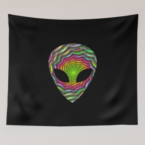 Item preview, Trippy Alien Head -  Psychedelic Experience Is The Experience Of Trying To Understand Reality - Design For T-Shirts, Mugs, Pin Buttons Etc. designed and sold by ShaykhUmer.
