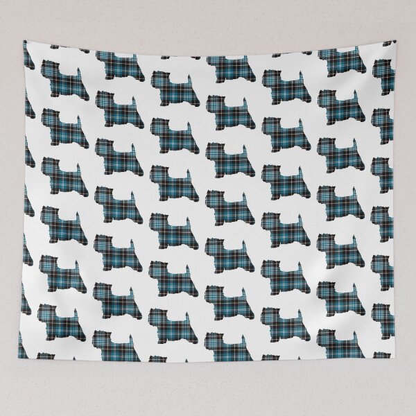 Item preview, Blue Plaid Westie Dog designed and sold by archyscottie.