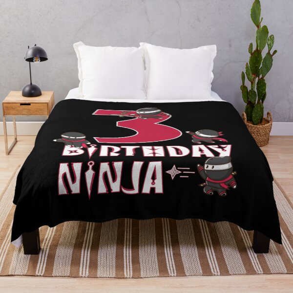Item preview, 3rd Birthday Ninja 3 Years Old Kid Ninjutsu B-day Party graphic designed and sold by Grabitees.