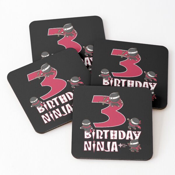 Item preview, 3rd Birthday Ninja 3 Years Old Kid Ninjutsu B-day Party graphic designed and sold by Grabitees.