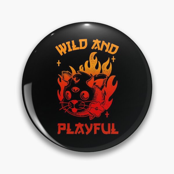 Item preview, WAP Wild and Playful Cool Cat Biker Purring And Playing Evil Wittle Red and Orange Fireball of Furry Fury Art (black background) designed and sold by TeachUrb.