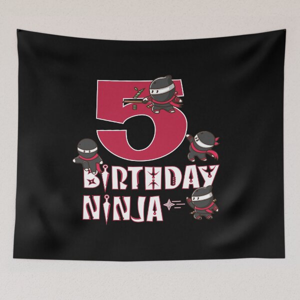 Item preview, 5th Birthday Ninja 5 Years Old Kid Ninjutsu B-day Party product designed and sold by Grabitees.