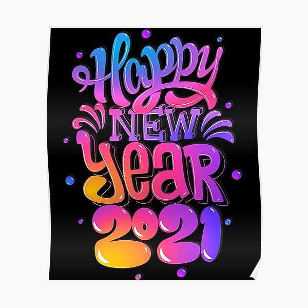 "Happy New Year 2021 New Years Eve 2020 Party Supplies " Poster by