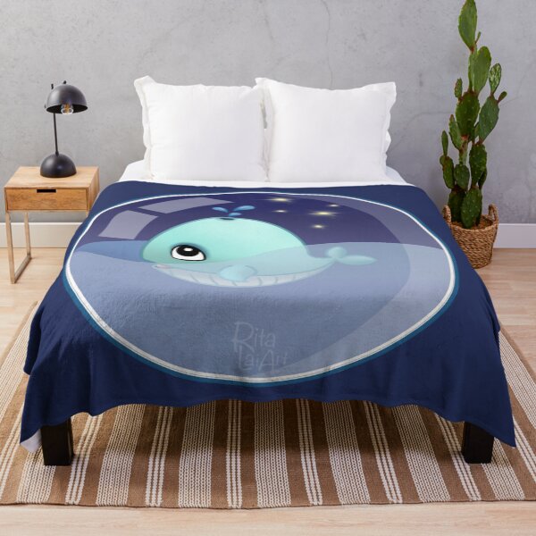 Item preview, Whale Nightly Swim designed and sold by RitaLaiArt.