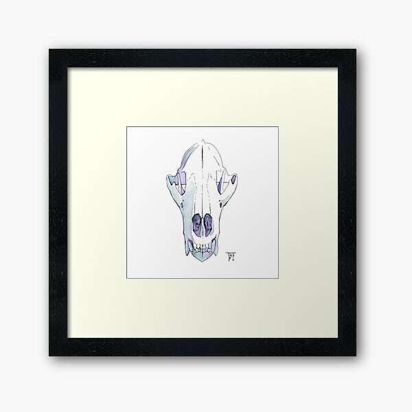 bear skull Framed Art Print