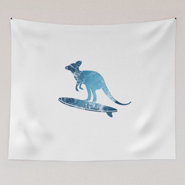 Item preview, Surfing Kangaroo , surfing boy, surfing australia man  designed and sold by FLASHOP.