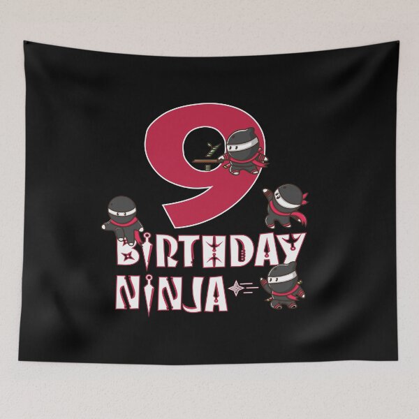 Item preview, 9th Birthday Ninja 9 Years Old Kid Ninjutsu B-day Party product designed and sold by Grabitees.