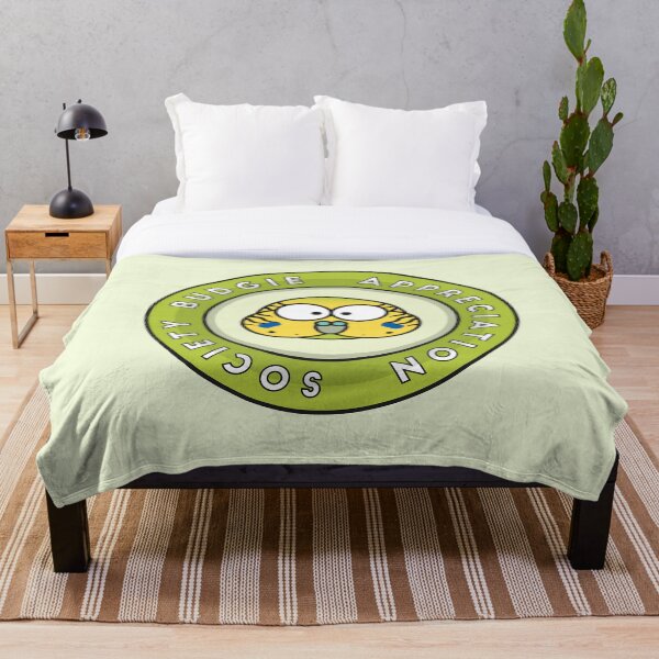 Aperçu de l'œuvre Société d'appréciation des perruches (jaune / vert clair) créée et vendue par InkTheMoon.