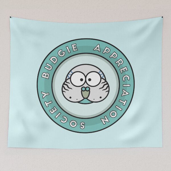 Item preview, Budgie Appreciation Society (Blue/White) designed and sold by InkTheMoon.
