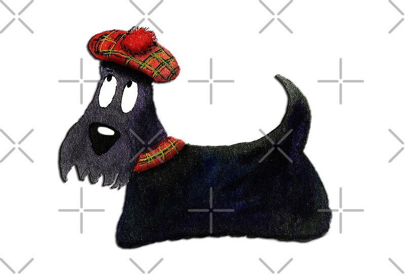"Scottie Dog 'Tartan Hat'" by archyscottie Redbubble