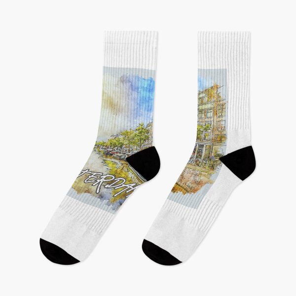 Item preview, Amsterdam Skyline New Year- Amsterdam Skyline Art designed and sold by The Full Cart.