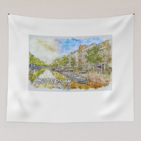 Item preview, Amsterdam Skyline New Year- Amsterdam Skyline Art designed and sold by The Full Cart.