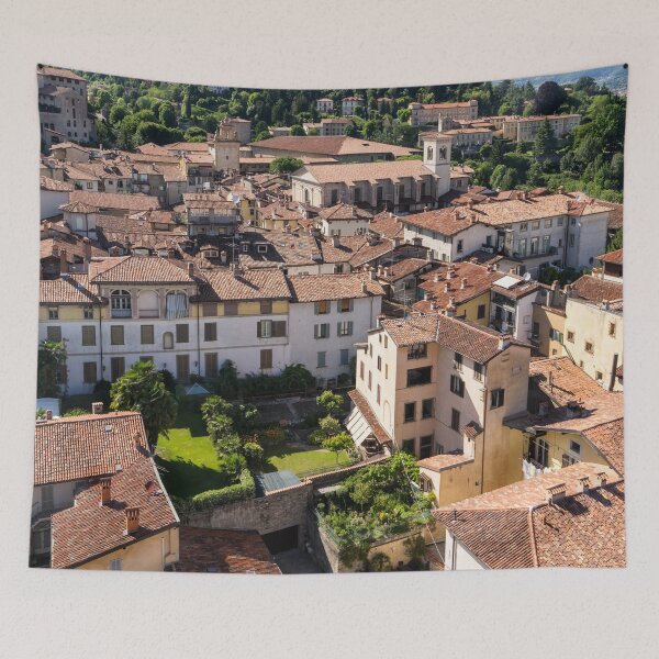 Item preview, Beautiful Bergamo - Citta Alta Upper City Glorious Terracotta Rooftops and Lush Gardens from Above designed and sold by Georgia Mizuleva.