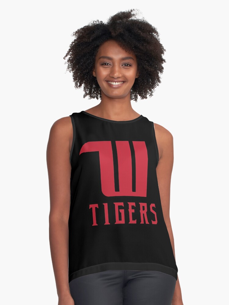 Women's Red Wittenberg University Tigers Baseball T-Shirt