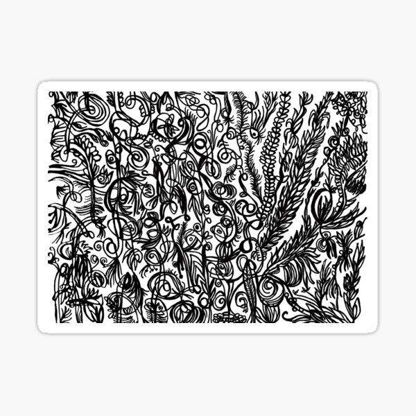 Black and White Sticker