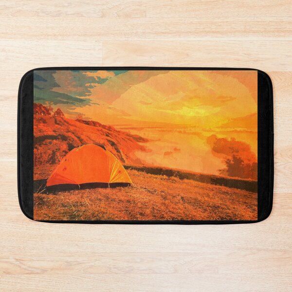 Item preview, Camping Camp Tent Sunset Water colour Painting Campers Hiking Gift designed and sold by TastefulTees.