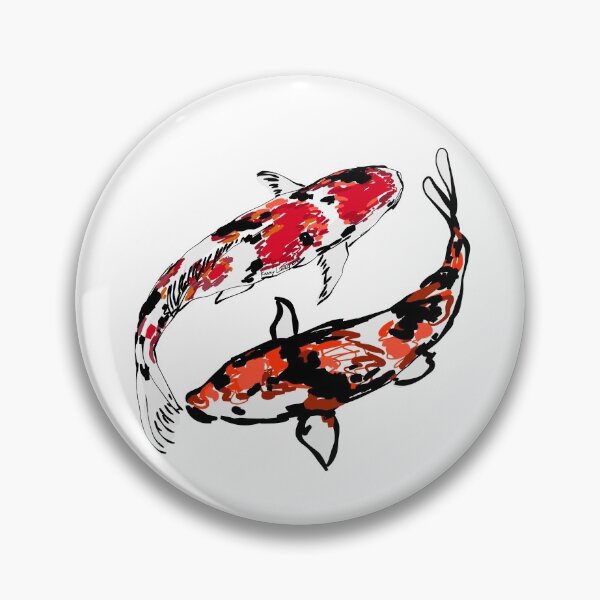 Item preview, Yin Yang Koi Fish Painting designed and sold by KennyLucky.
