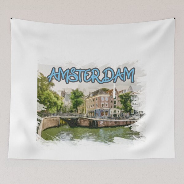 Item preview, Amsterdam Skyline New Year- Amsterdam Skyline Art designed and sold by The Full Cart.