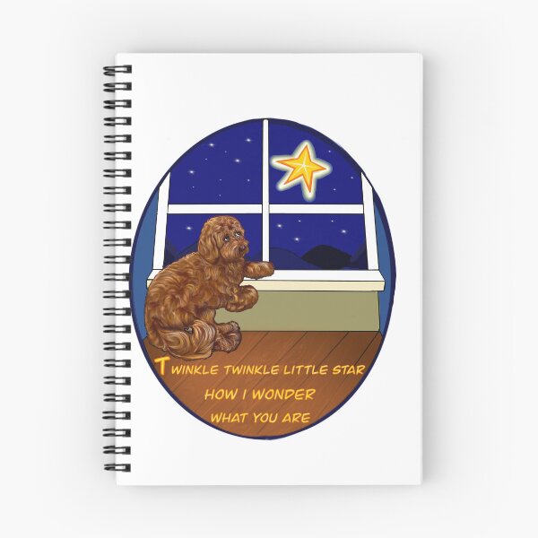 Item preview, Nursery rhyme twinkle twinkle little star  Cavapoo puppy dog  - cavalier King Charles spaniel poodle designed and sold by Artonmytee.