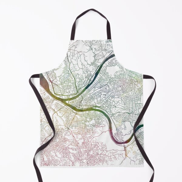 Item preview, Pittsburgh Map Watercolor by Zouzounio Art designed and sold by zouzounioart.